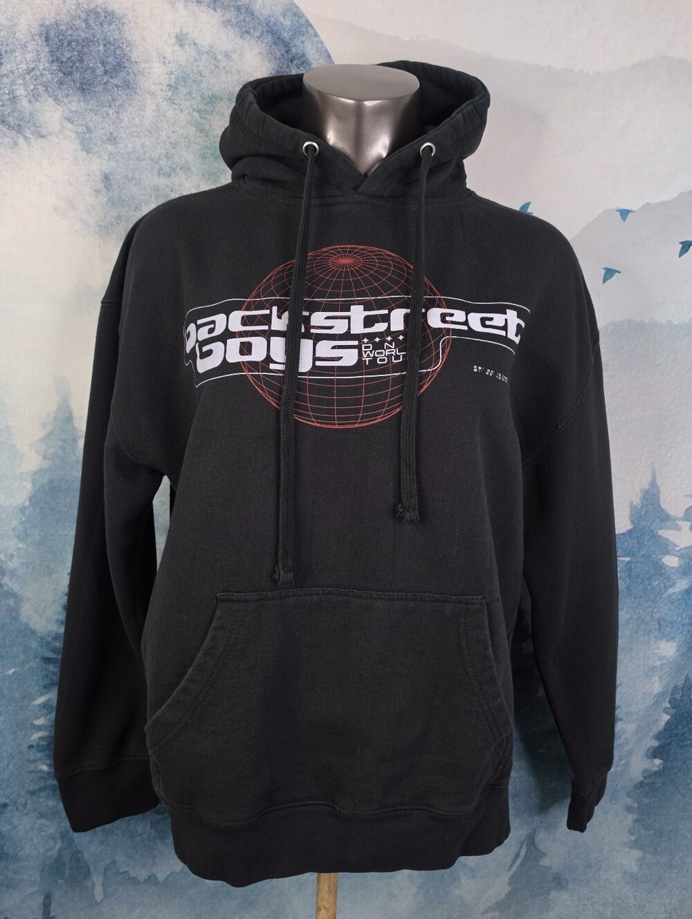 Backstreet Boys DNA World Tour Black Hoodie Sweatshirt Large